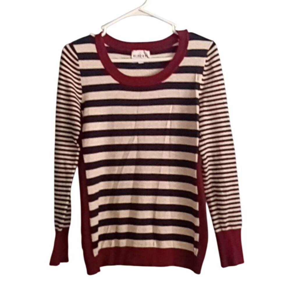 Olive & Oak Womens Striped Sweater Top Long Sleeve